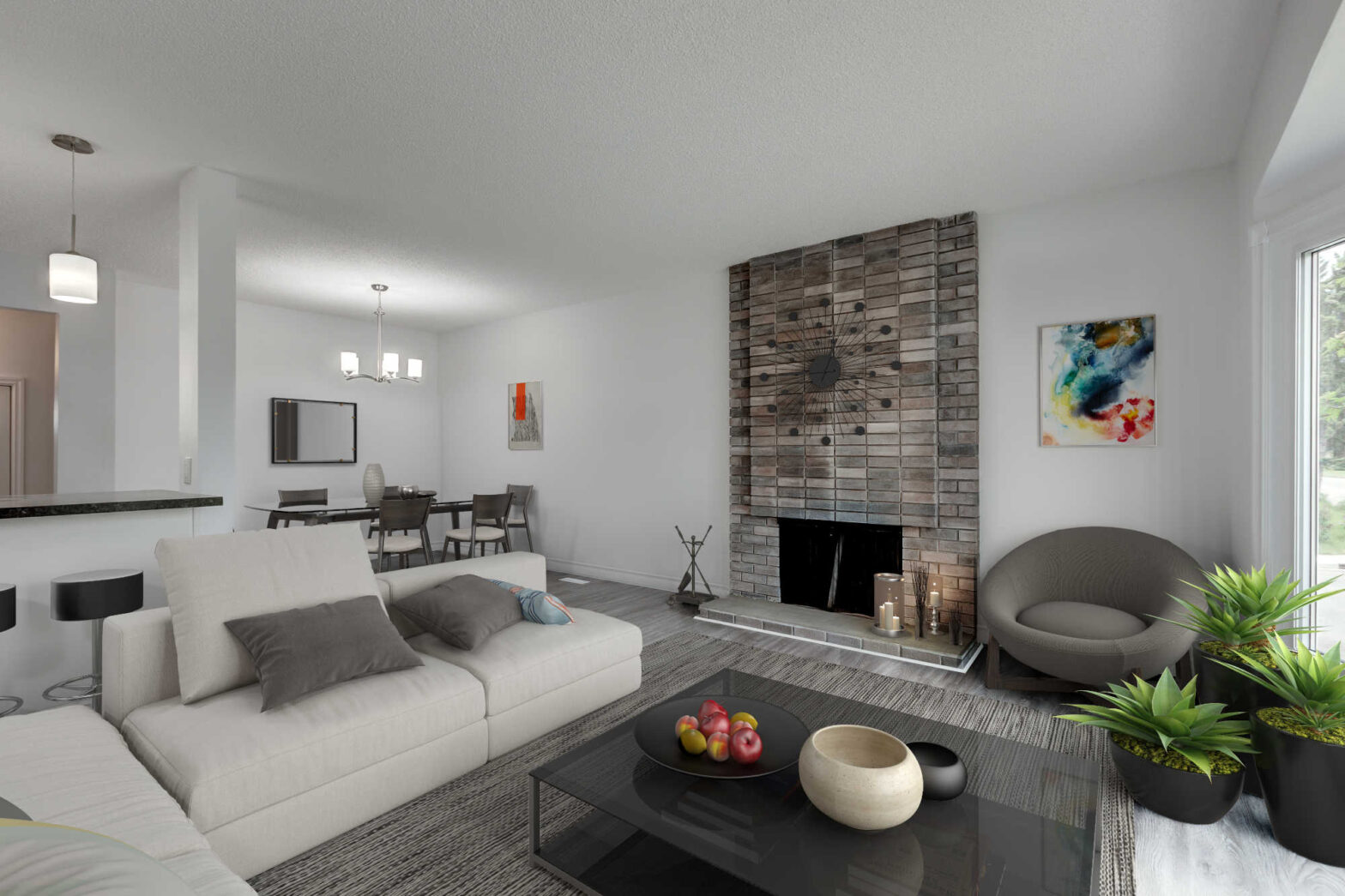 Furnished living area